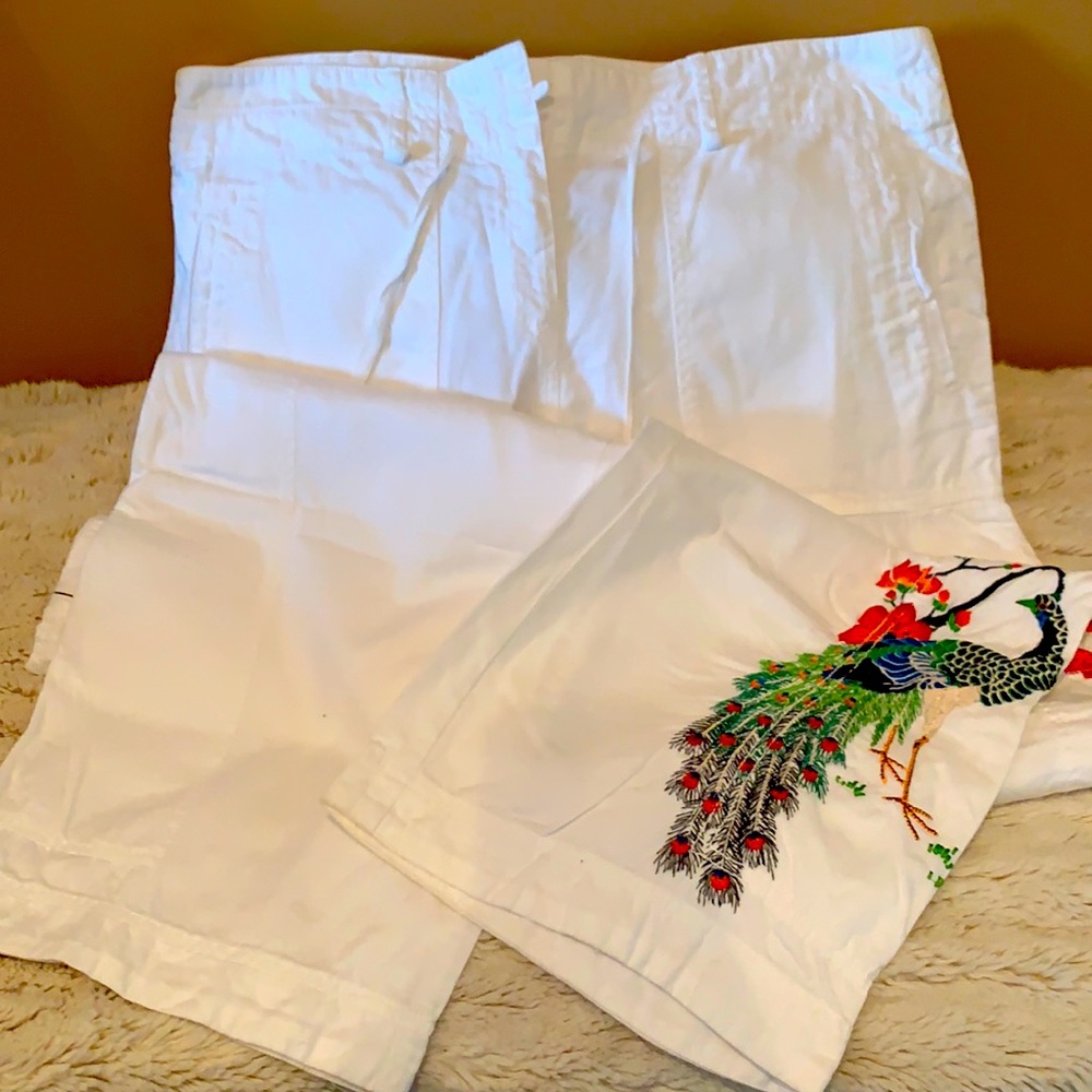 JOHNNY WAS white cargo pant Large (12)